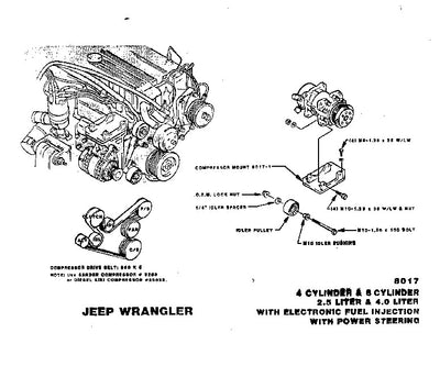 Jeep YJ 1991-1995 2.5 and 4.0 Liter Engine Bracket