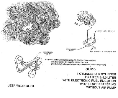 Jeep Wrangler TJ 1999 4.0 Liter Engine Bracket