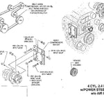 Jeep Wrangler TJ 2003-2006 2.4 Liter Engine Bracket