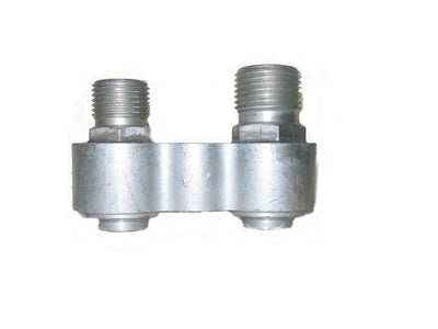 GM Compressor Horizontal Block Fitting with #8 and #10 Oring Fittings