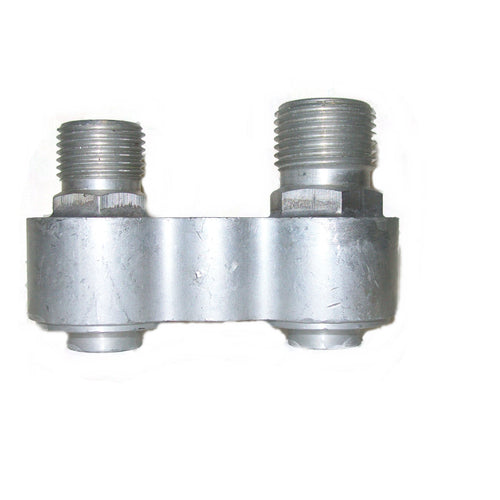 GM Compressor Horizontal Block Fitting with #8 and #10 Oring Fittings